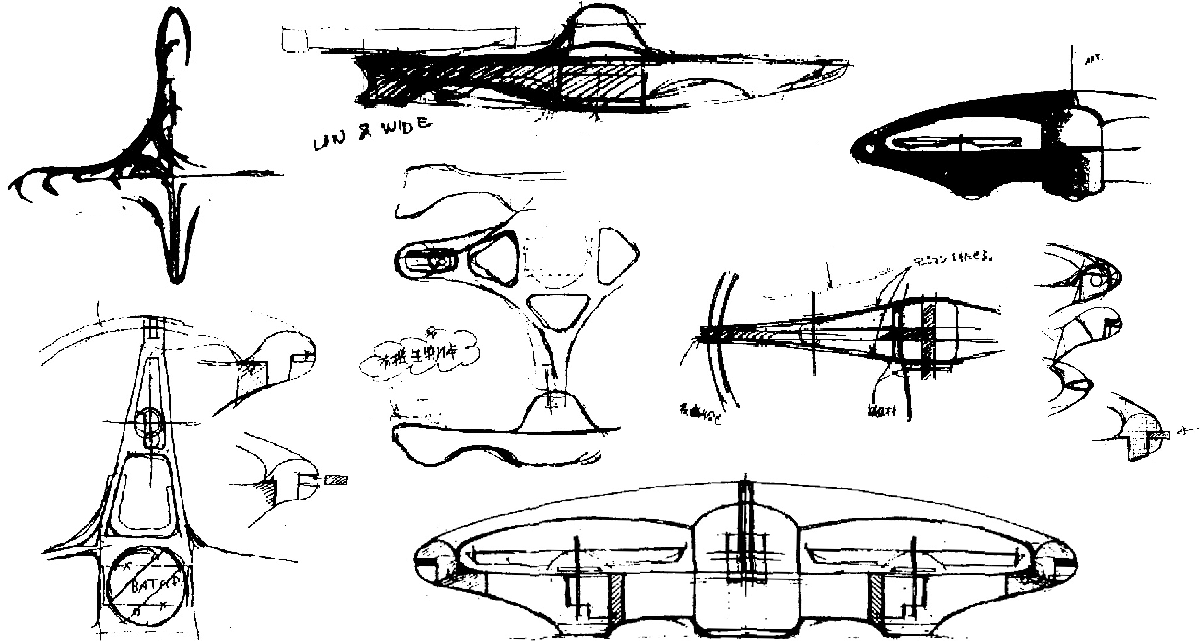 KEYENCE GYROSAUCER II:ラフスケッチ