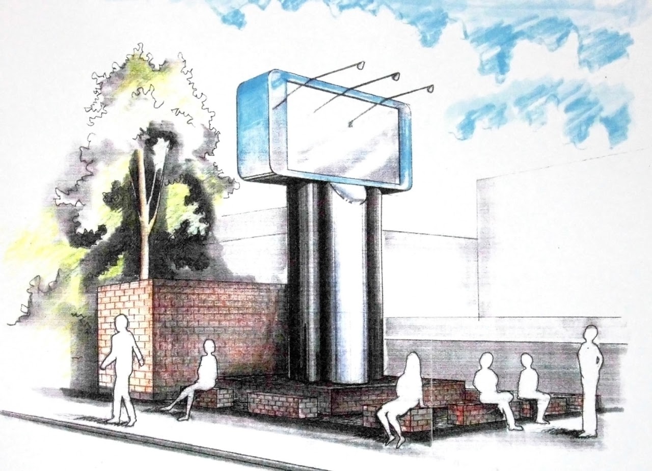 淀屋橋駅前環境表示板 モニュメントデザイン