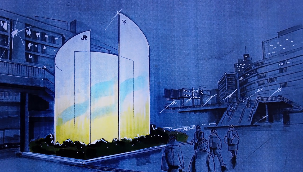 駅前モニュメント,  JR, 鉄道, ガラスオブジェ