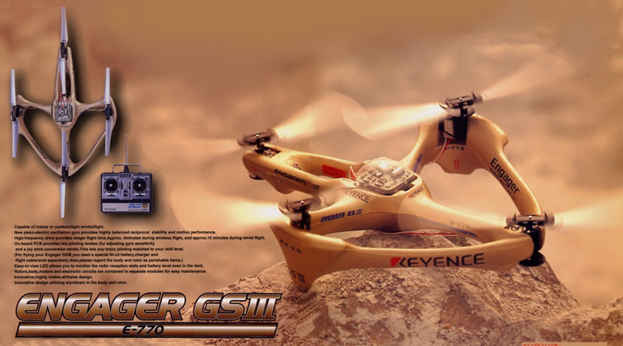 KEYENCE ドローン, ドローン設計, ドローンデザイン, ジャイロソーサー, エンゲイジャー, ENGAGER GSIII