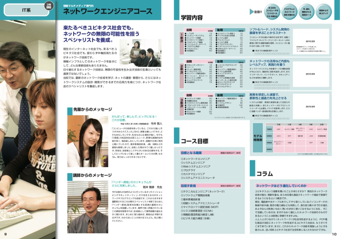 学校案内パンフレット デザイン, JOHO