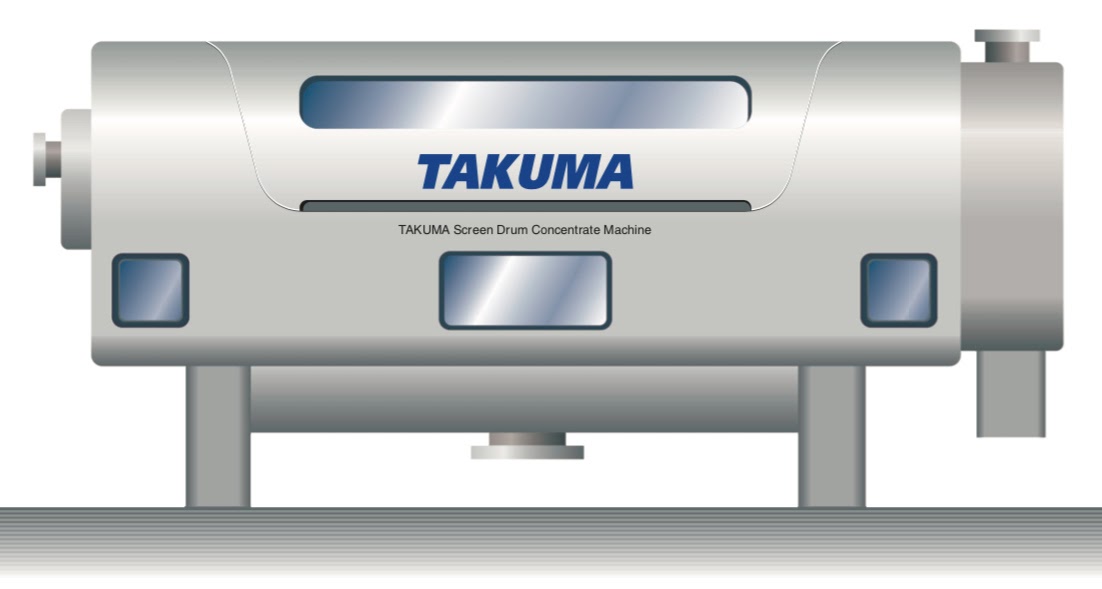 ドラム型濃縮機, 汚泥濃縮, 汚泥焼却, 汚泥処理, 産業機械 本体デザイン, タクマ